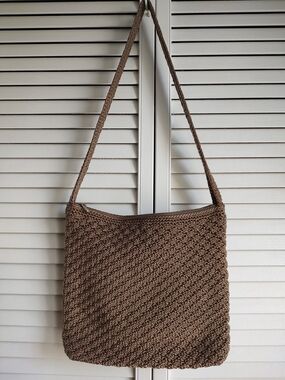 NWOT -The Sak Brown Crochet Shoulder Bag